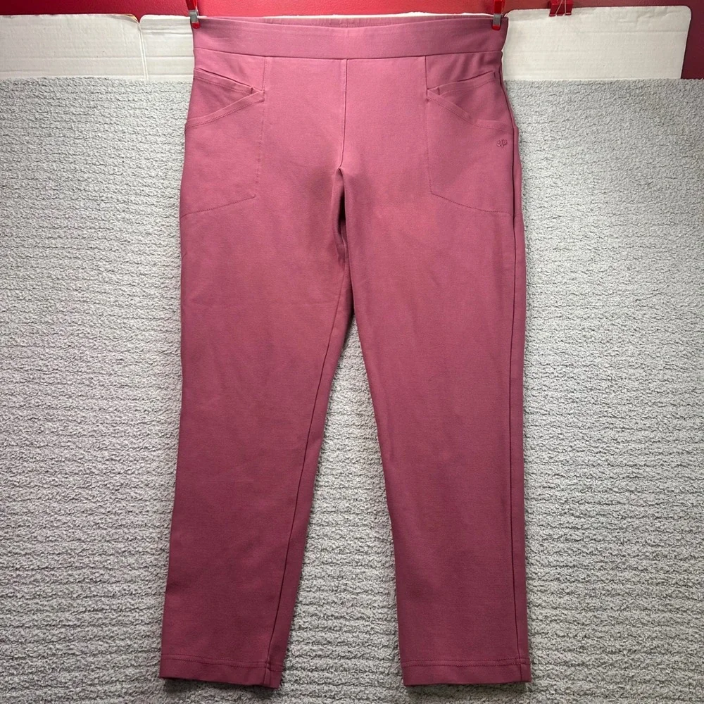 Betabrand Pull On Pant Yoga Pants Straight Leg Pink XXL Travel